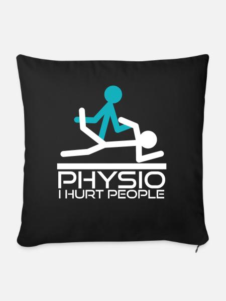 Physio Joke Physiotherapy Cracking - Sofakissenbezug 45 x 45 cm - Schwarz