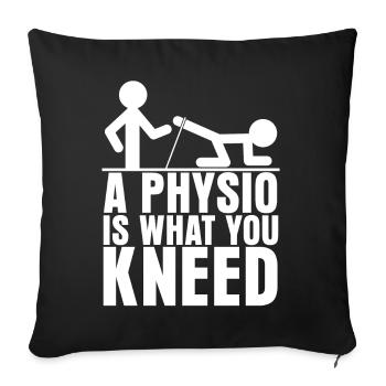 Physiothérapie - Housse de coussin décorative 45 x 45 cm - noir - Devant