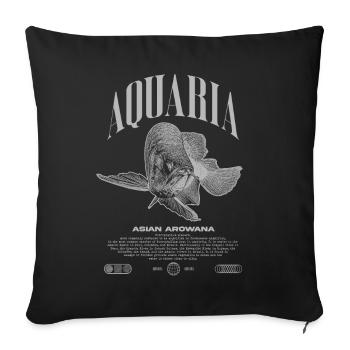 Asian Arowana Monster Fish Keeper Streetwear - Sofa pillowcase 17,3'' x 17,3'' (45 x 45 cm) - black - Front