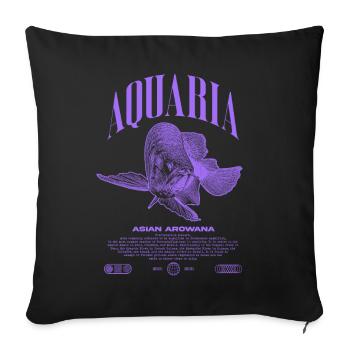 Asian Arowana Monster Fish Keeper Streetwear - Sofa pillowcase 17,3'' x 17,3'' (45 x 45 cm) - black - Front