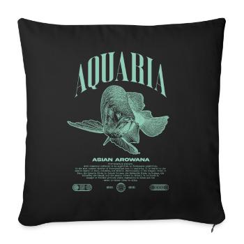 Asian Arowana Monster Fish Keeper Streetwear - Sofa pillowcase 17,3'' x 17,3'' (45 x 45 cm) - black - Front