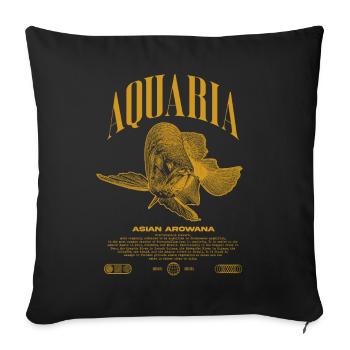 Asian Arowana Monster Fish Keeper Streetwear - Sofa pillowcase 17,3'' x 17,3'' (45 x 45 cm) - black - Front