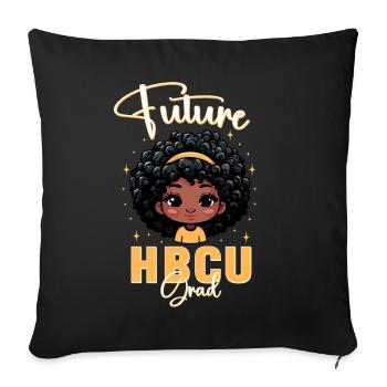 Future HBCU Graduation - Sofa pillowcase 17,3'' x 17,3'' (45 x 45 cm) - black - Front