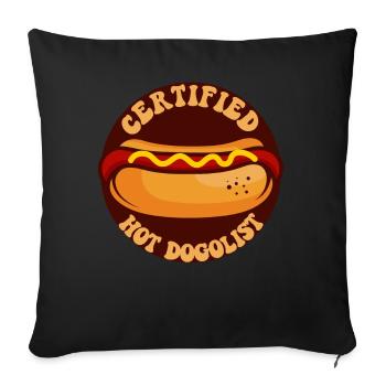 Hot Dog Adult Certified Hot - Sofakissenbezug 45 x 45 cm - Schwarz - Vorne