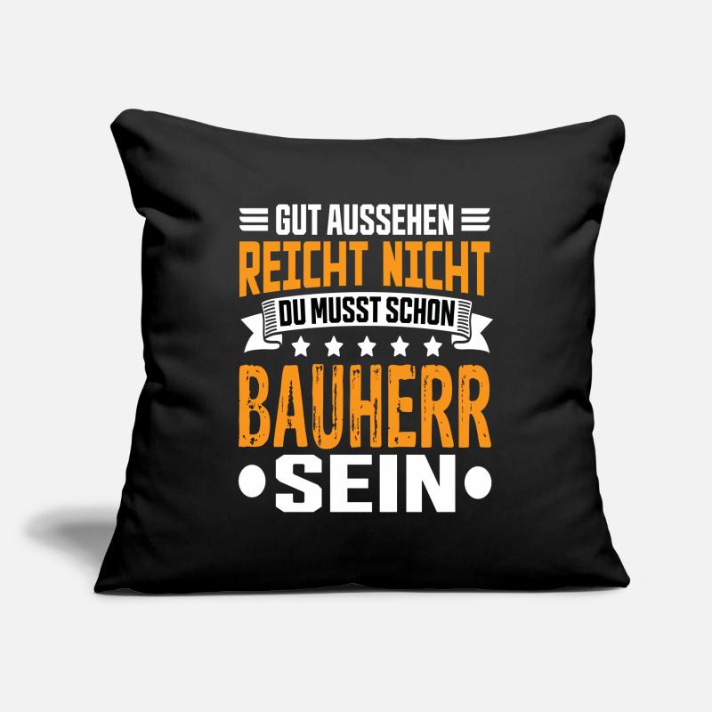Builder Builder House builder Home Topping-out ceremony Sofa pillowcase 17,3'' x 17,3'' (45 x 45 cm)