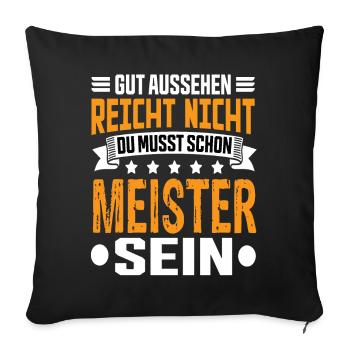 Meister - Sofakissenbezug 45 x 45 cm - Schwarz - Vorne
