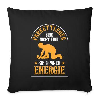 Parquet layers are not lazy tilers - Sofa pillowcase 17,3'' x 17,3'' (45 x 45 cm) - black - Front