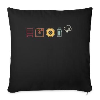 IT Geek, PC Accessories Storage Devices Evolution - Sofa pillowcase 17,3'' x 17,3'' (45 x 45 cm) - black - Front