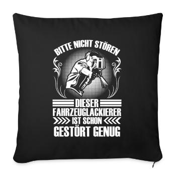 Vehicle painter is already Painter - Sofa pillowcase 17,3'' x 17,3'' (45 x 45 cm) - black - Front