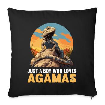 Agamen Agame - Housse de coussin décorative 45 x 45 cm - noir - Devant