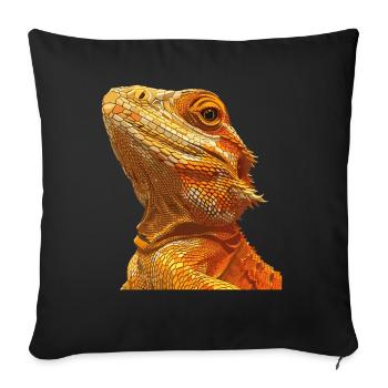 Agamen Agame - Housse de coussin décorative 45 x 45 cm - noir - Devant