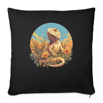 Agamen Agame - Housse de coussin décorative 45 x 45 cm - noir - Devant