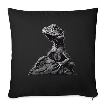 Agamen Agame - Housse de coussin décorative 45 x 45 cm - noir - Devant