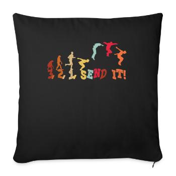 Parkour-send Freerunning Freerunner - Sofa pillowcase 17,3'' x 17,3'' (45 x 45 cm) - black - Front