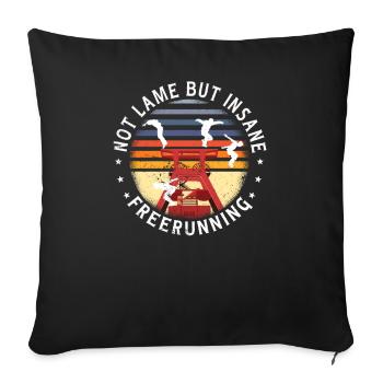 Parkour-insane Freerunning Freerunner - Sofa pillowcase 17,3'' x 17,3'' (45 x 45 cm) - black - Front