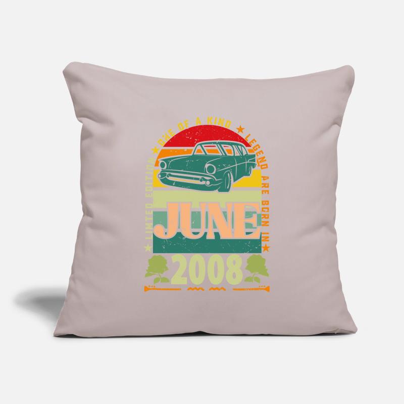 Geburtstagsgeschenk Juni 2008. Juni 2008 Juni 2008 Sofakissenbezug 45 x 45 cm
