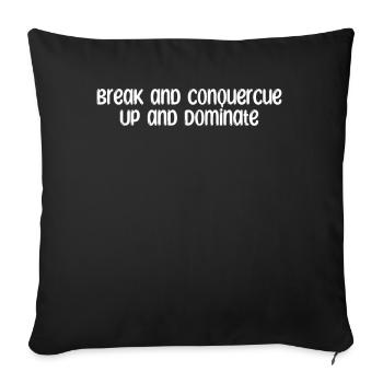 Billard - Break and ConquerCue Up and Dominate - Sofakissenbezug 45 x 45 cm - Schwarz - Vorne