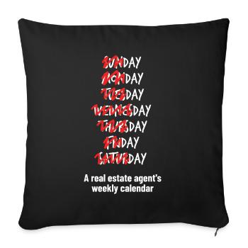 Real Estate Agent Real Estate Agent Gift - Sofa pillowcase 17,3'' x 17,3'' (45 x 45 cm) - black - Front
