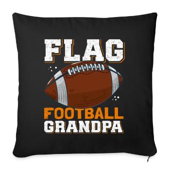 Flag Football Grandpa Player Footballer Gift - Sofa pillowcase 17,3'' x 17,3'' (45 x 45 cm) - black - Front