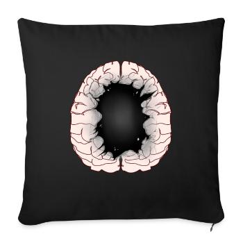 Cerveau Idiot Idiot Cerveau Intelligence - Housse de coussin décorative 45 x 45 cm - noir - Devant
