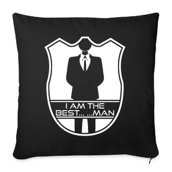 Best Man Groomsmen Bride Groom - Sofakissenbezug 45 x 45 cm - Schwarz - Vorne