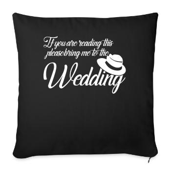 Bride Groomsmen Groom Wedding - Sofa pillowcase 17,3'' x 17,3'' (45 x 45 cm) - black - Front