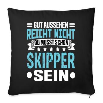 Skipper - Sofakissenbezug 45 x 45 cm - Schwarz - Vorne