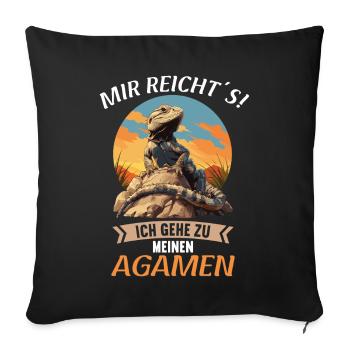 Agamen Agame - Housse de coussin décorative 45 x 45 cm - noir - Devant