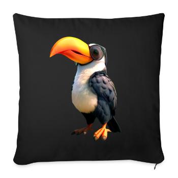 Toucan Rainforest South America Toucans Giant Toucan - Sofa pillowcase 17,3'' x 17,3'' (45 x 45 cm) - black - Front