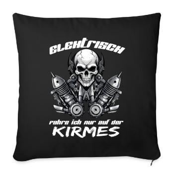 Anti Electric Car Combustion Car Lover Engine - Sofa pillowcase 17,3'' x 17,3'' (45 x 45 cm) - black - Front