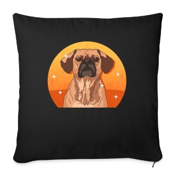 Puggle Dog Owner Dog Owner Gift - Sofa pillowcase 17,3'' x 17,3'' (45 x 45 cm) - black - Front