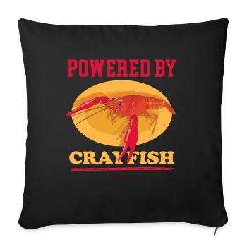 Crayfish Noble Crayfish Seafood Gift - Sofa pillowcase 17,3'' x 17,3'' (45 x 45 cm) - black - Front