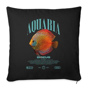 Discus Cichlid Fish Keeper Streetwear moderne - Housse de coussin décorative 45 x 45 cm - noir - Devant