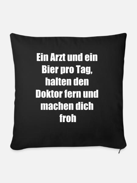 Doktor Fern Geschenk - Sofakissenbezug 45 x 45 cm - Schwarz