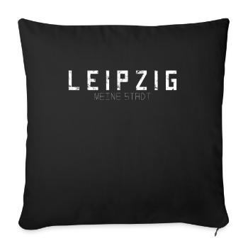 Leipzig My City - Sofa pillowcase 17,3'' x 17,3'' (45 x 45 cm) - black - Front