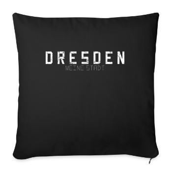 Dresden My City - Sofa pillowcase 17,3'' x 17,3'' (45 x 45 cm) - black - Front