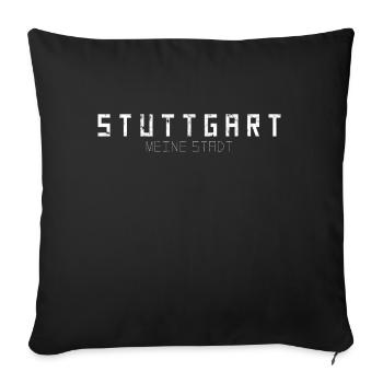 Stuttgart Ma ville - Housse de coussin décorative 45 x 45 cm - noir - Devant