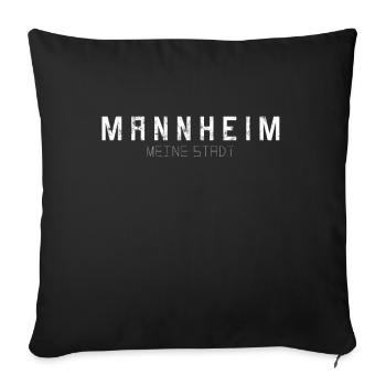 Mannheim My City - Sofa pillowcase 17,3'' x 17,3'' (45 x 45 cm) - black - Front