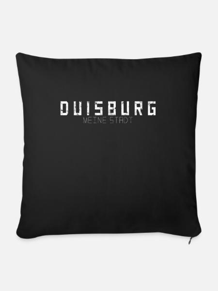 Duisburg Meine Stadt - Sofakissenbezug 45 x 45 cm - Schwarz