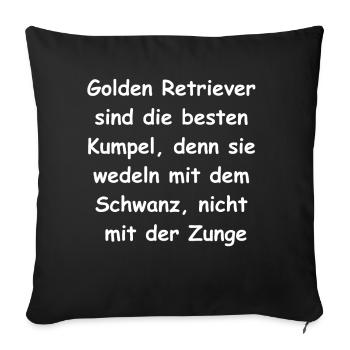Golden Buddy Gift - Sofa pillowcase 17,3'' x 17,3'' (45 x 45 cm) - black - Front
