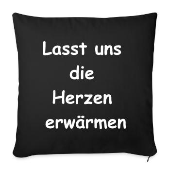 Frohes Fest Geschenk - Sofakissenbezug 45 x 45 cm - Schwarz - Vorne