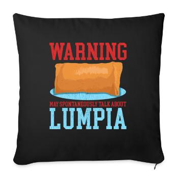 Lumpia Spring Roll Loempia Gift - Sofa pillowcase 17,3'' x 17,3'' (45 x 45 cm) - black - Front