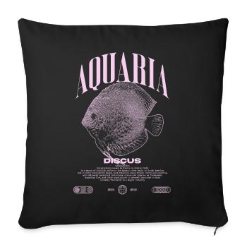 Discus Cichlid Fish Keeper Streetwear moderne - Housse de coussin décorative 45 x 45 cm - noir - Devant