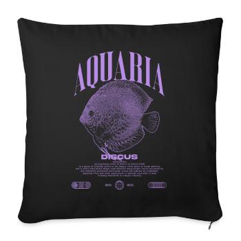 Diskus-Buntbarsch Fish Keeper Moderne Streetwear - Sofakissenbezug 45 x 45 cm - Schwarz - Vorne