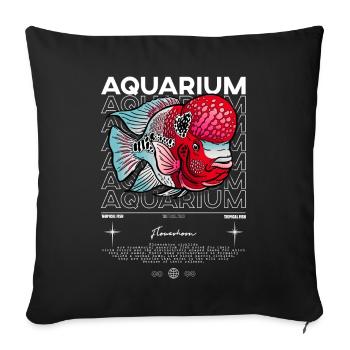 Flowerhorn Cichlid Monster Fish Keeper Streetwear - Sofakissenbezug 45 x 45 cm - Schwarz - Vorne
