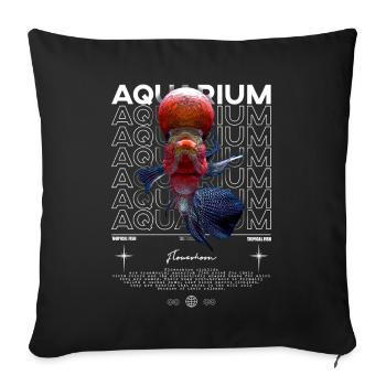 Flowerhorn Cichlid Monster Fish Keeper Streetwear - Sofakissenbezug 45 x 45 cm - Schwarz - Vorne