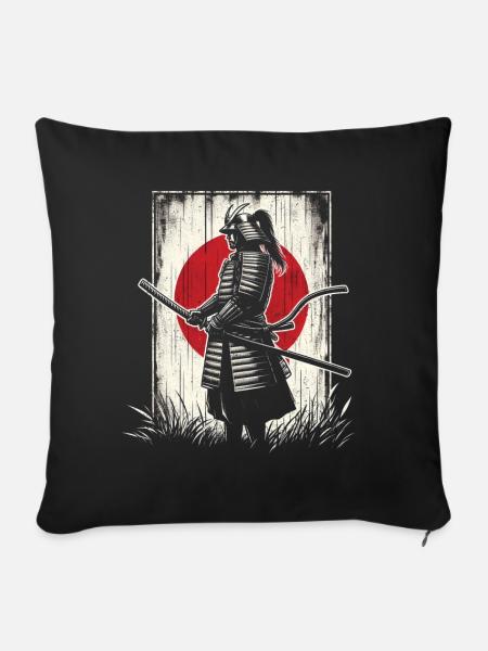 Samurai - Sofakissenbezug 45 x 45 cm - Schwarz