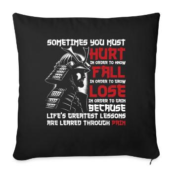 Samurai - Sofakissenbezug 45 x 45 cm - Schwarz - Vorne
