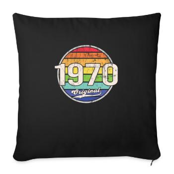 1970 Geburtstag Year Original - Sofakissenbezug 45 x 45 cm - Schwarz - Vorne