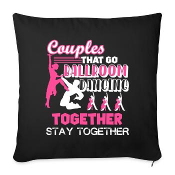 Ballroom Dance Couples Ballroom Dancing Together - Sofa pillowcase 17,3'' x 17,3'' (45 x 45 cm) - black - Front